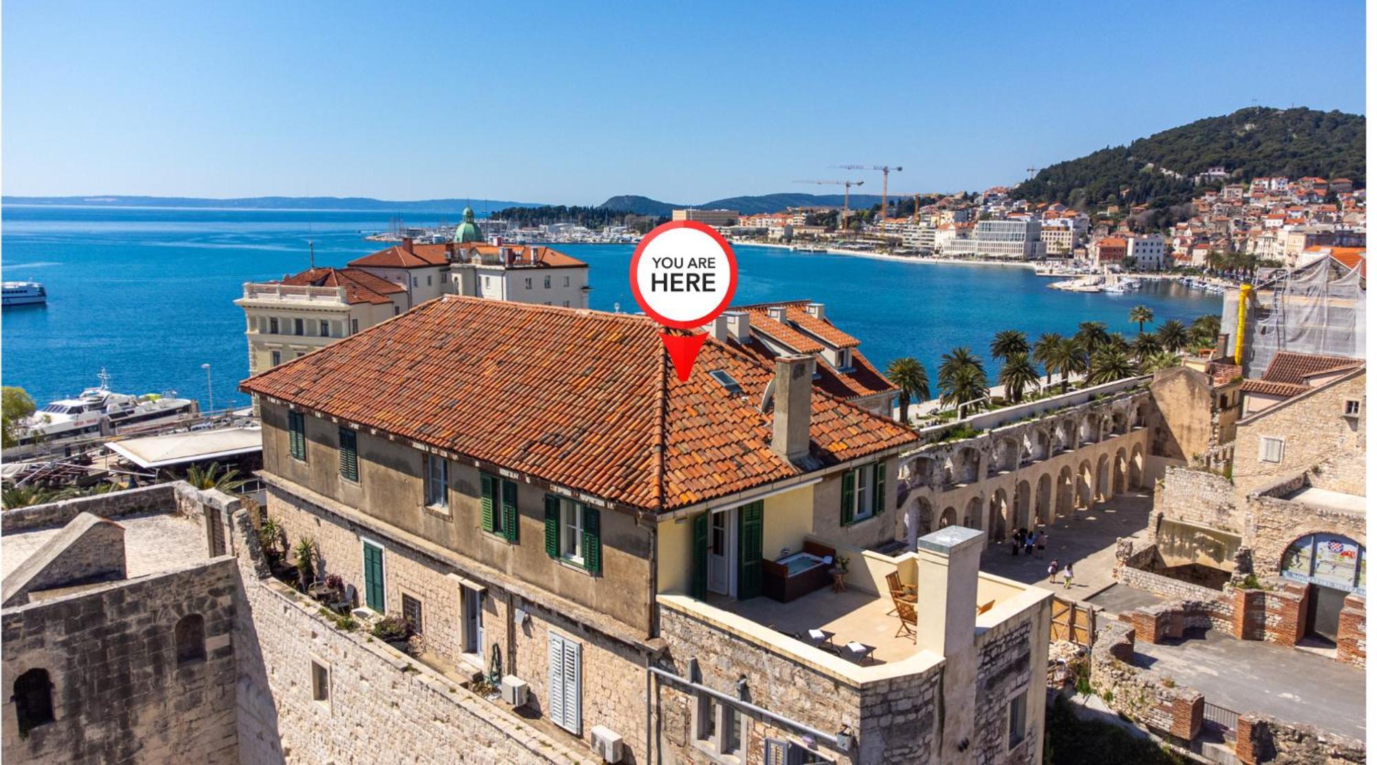スプリトTerazza Grande In Diocletian Towerアパートメント エクステリア 写真